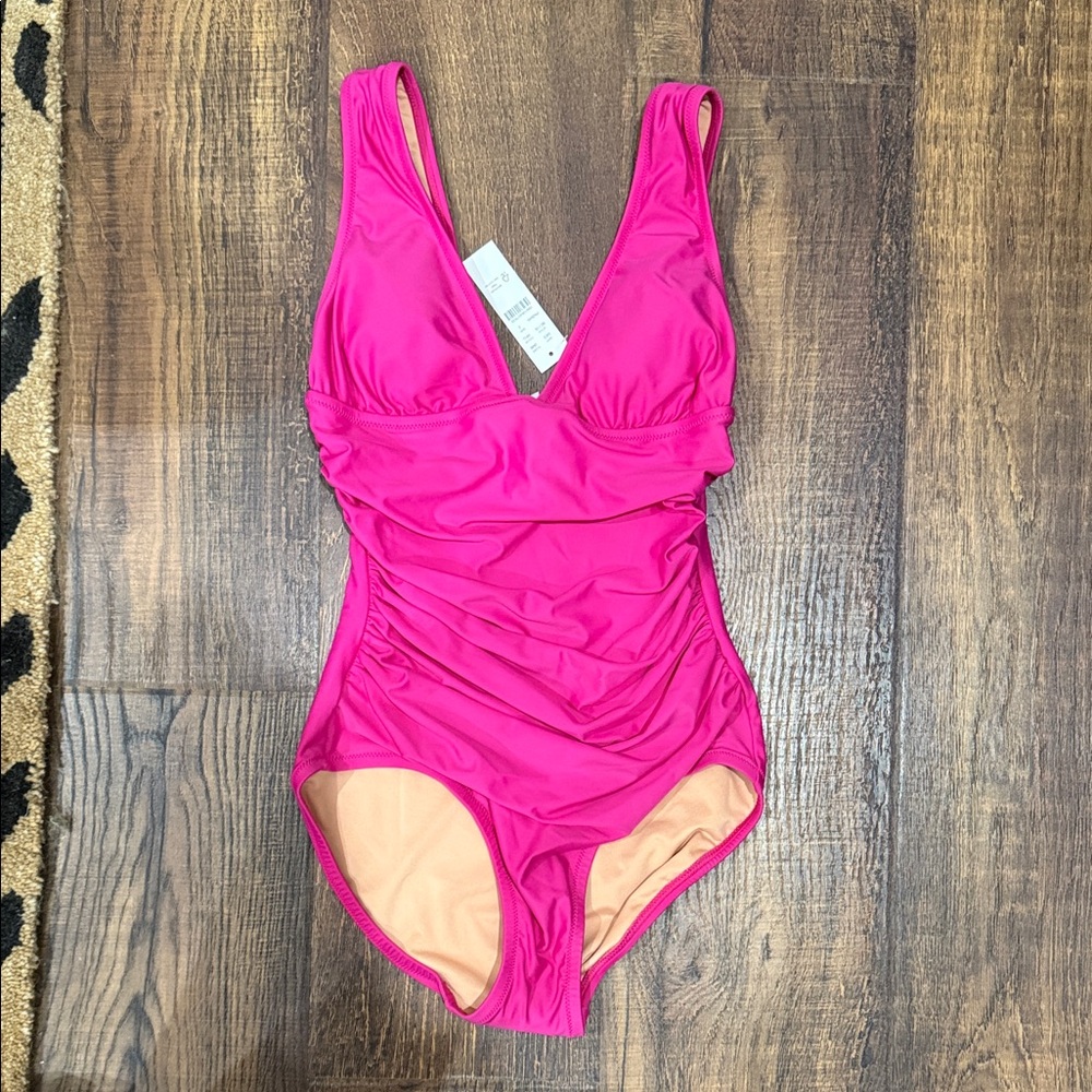 J. Crew NWT Hot Pink One Piece Swimsuit